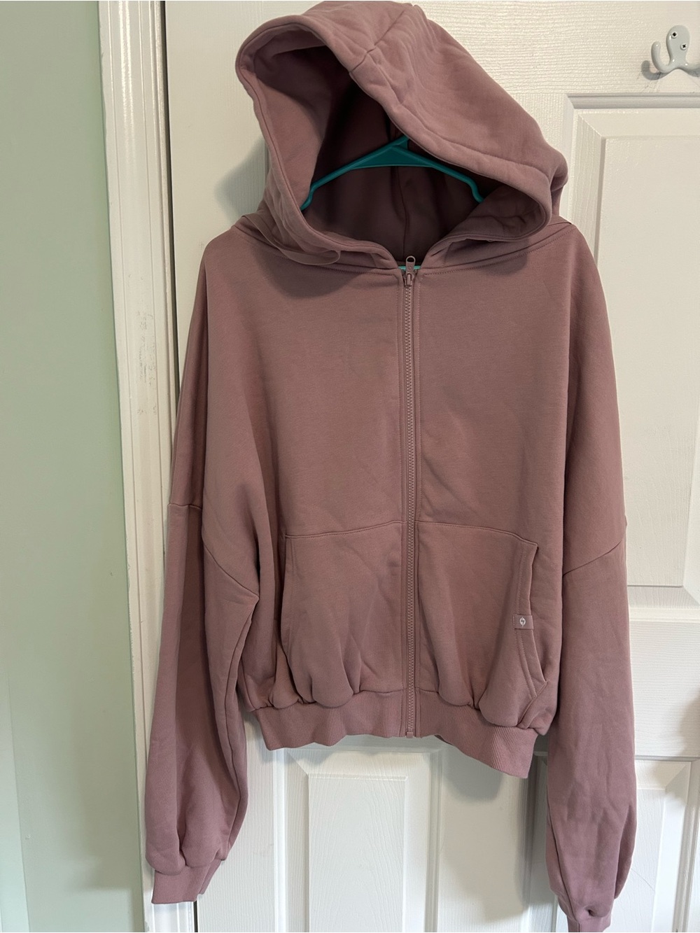 POPFLEX zip cloud hoodie in Blush